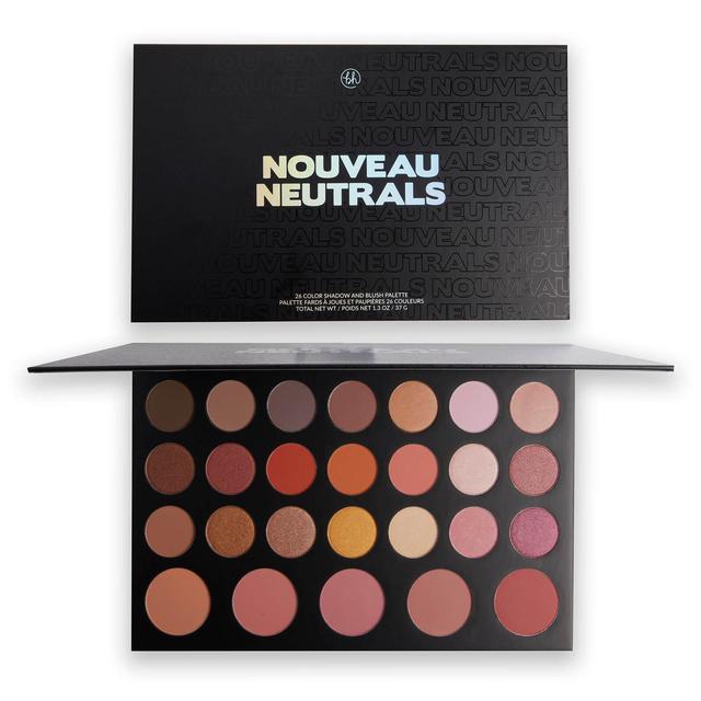 BH Cosmetics Nouveau Neutrals - 26 Color Shadow and Blush Palette on Productcaster.