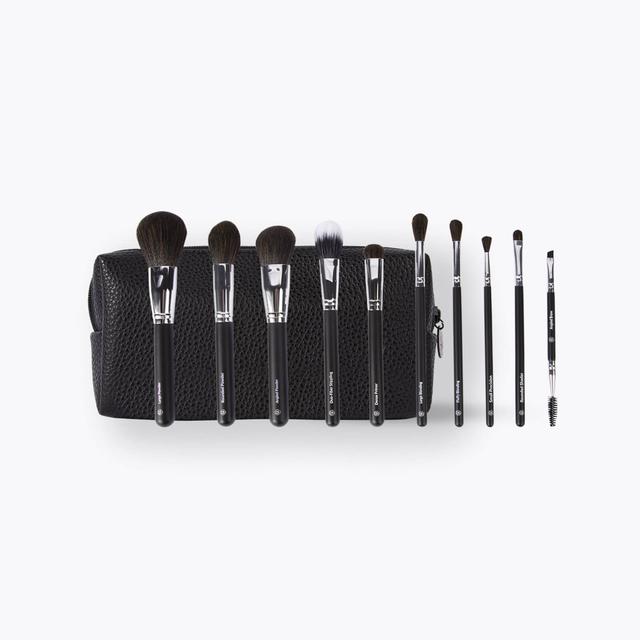 BH Cosmetics Ultimate Essentials - 10 Piece Face & Eye Brush Set with Bag on Productcaster.