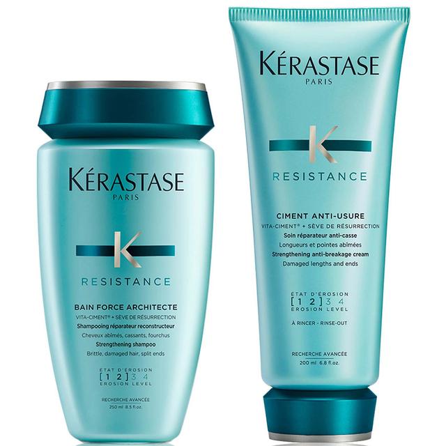 Kérastase Resistance Strengthening Shampoo & Conditioner Set for Damaged, Brittle Hair with Vita-Ciment Complex on Productcaster.