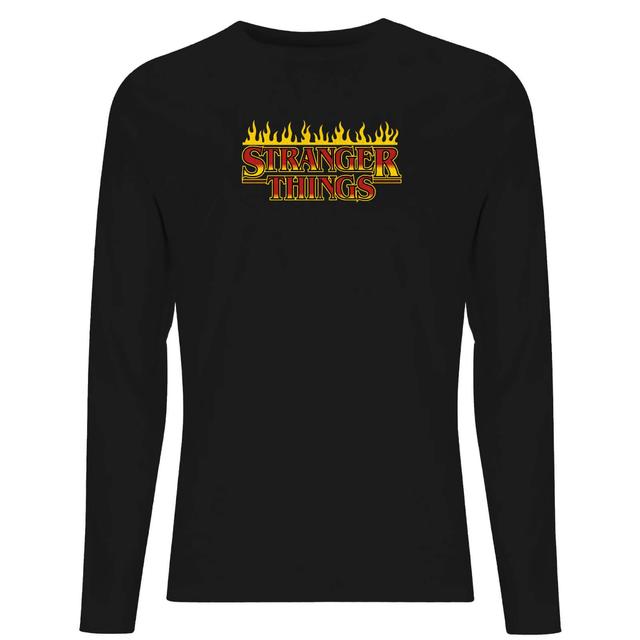 Stranger Things Flames Logo Unisex Long Sleeve T-Shirt - Black - XL - Schwarz on Productcaster.