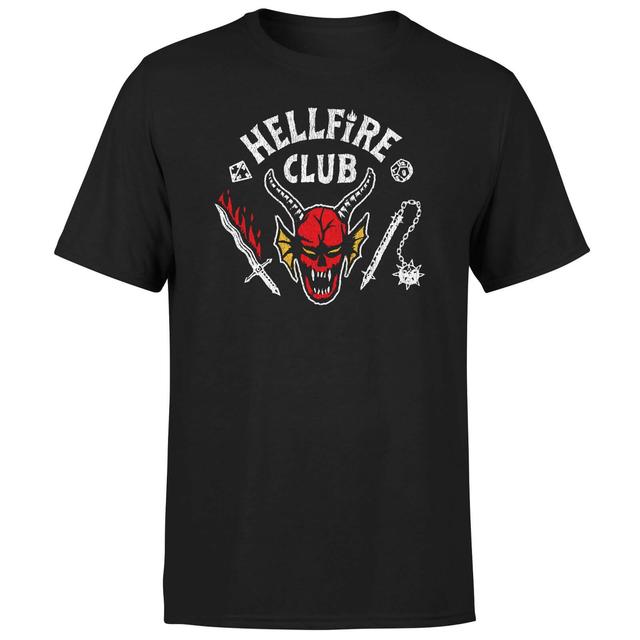 Stranger Things Hellfire Club Vintage Unisex T-Shirt - Black - L - Black on Productcaster.