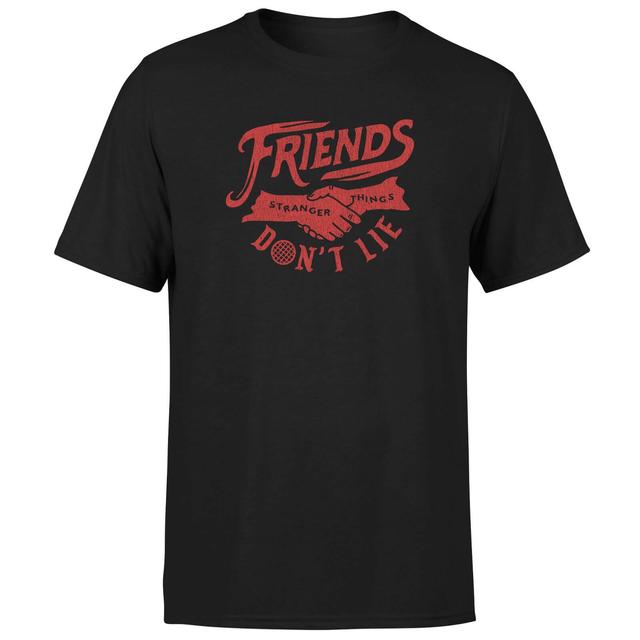 Stranger Things Friends Don't Lie Unisex T-Shirt - Black - 3XL - Negro on Productcaster.