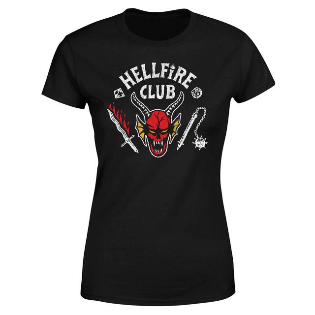 Stranger Things Hellfire Club Vintage Women's T-Shirt - Black - XS - Black on Productcaster.