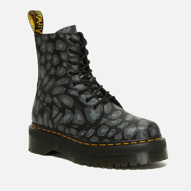 Dr. Martens Jadon Distorted Leopard Leather Platform Boots - UK 3 on Productcaster.