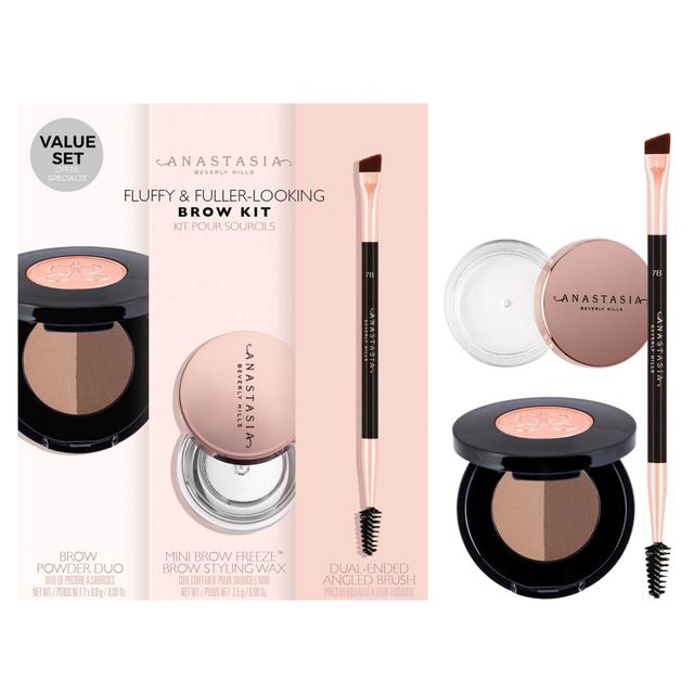 Anastasia Beverly Hills Fluffy and Fuller Looking Brow Kit (Various Shades) - Dark Brown on Productcaster.