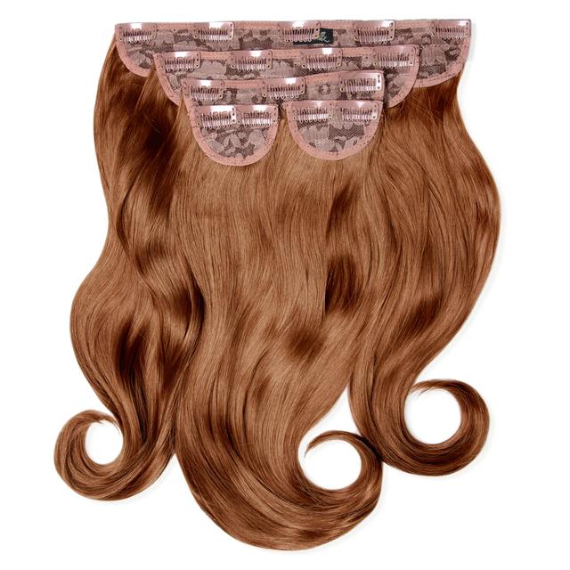 LullaBellz Super Thick 16" 5 Piece Blow Dry Wavy Clip In Extensions (Various Shades) - Mixed Auburn on Productcaster.