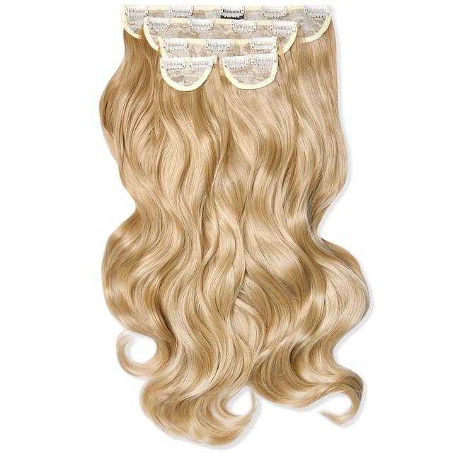 LullaBellz Super Thick 22" 5 Piece Curly Clip In Extensions (Various Shades) - Golden Blonde on Productcaster.