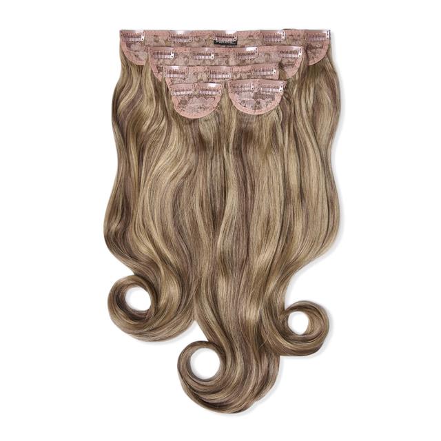 LullaBellz Super Thick 22" 5 Piece Natural Wavy Clip In Extensions (Various Shades) - Mellow Brown on Productcaster.