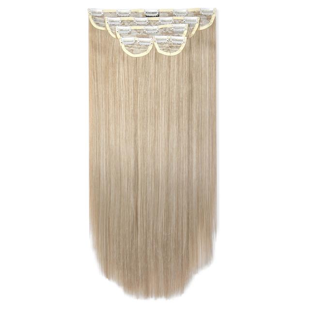 LullaBellz Super Thick 22" 5 Piece Straight Clip In Extensions (Various Shades) - California Blonde on Productcaster.