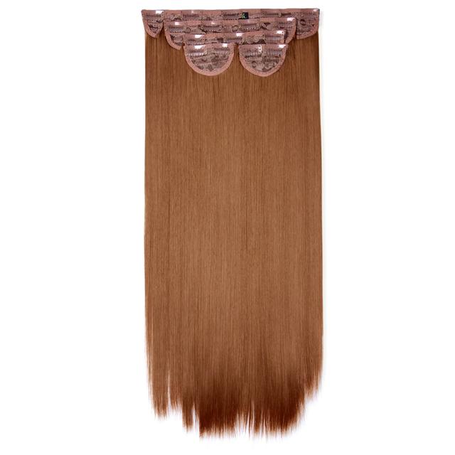 LullaBellz Super Thick 22" 5 Piece Straight Clip In Extensions (Various Shades) - Mixed Auburn on Productcaster.