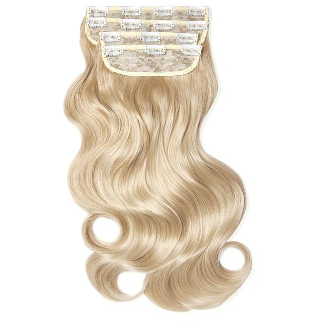 LullaBellz Ultimate Half Up Half Down 22 Inch Curly Extension and Pony Set (Various Shades) - Light Blonde on Productcaster.