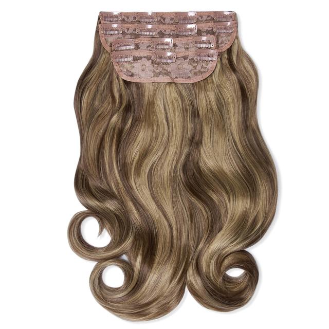 LullaBellz Ultimate Half Up Half Down 22 Inch Curly Extension and Pony Set (Various Shades) - Mellow Brown on Productcaster.