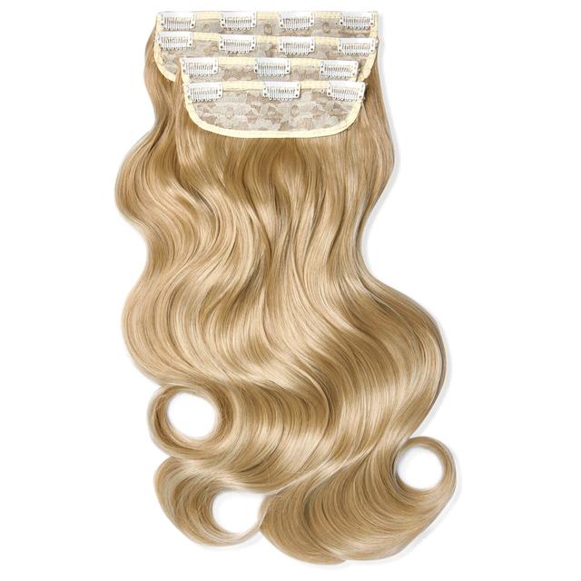 LullaBellz Ultimate Half Up Half Down 22 Inch Curly Extension and Pony Set (Various Shades) - Golden Blonde on Productcaster.