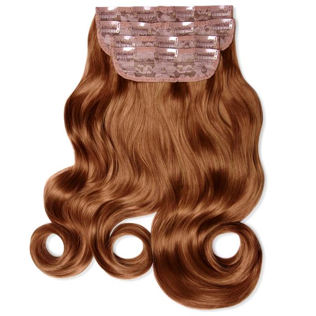 LullaBellz Ultimate Half Up Half Down 22 Inch Curly Extension and Pony Set (Various Shades) - Mixed Auburn on Productcaster.