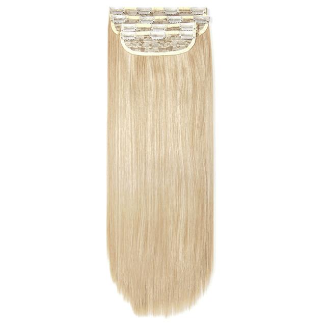 LullaBellz Ultimate Half Up Half Down 22" Straight Extension and Pony Set (Various Shades) - Light Blonde on Productcaster.