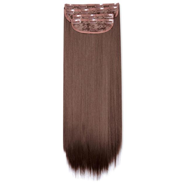 LullaBellz Ultimate Half Up Half Down 22" Straight Extension and Pony Set (Various Shades) - Chestnut on Productcaster.