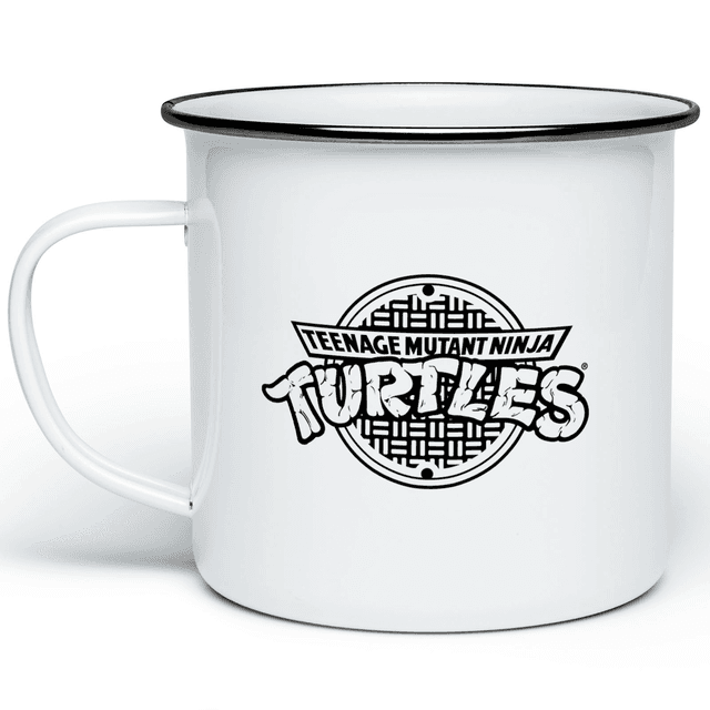 Teenage Mutant Ninja Turtles Sewer Logo Enamel Mug - White on Productcaster.