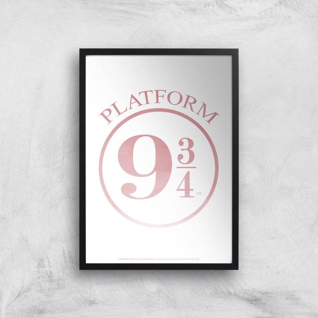 Harry Potter Ombré Platform 9¾ Giclee Art Print - A4 - Black Frame on Productcaster.