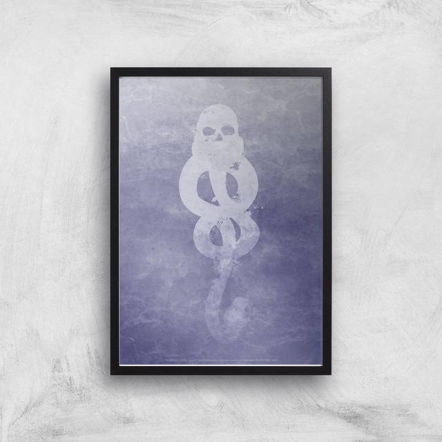 Harry Potter Ombré Death Eater Giclee Art Print - A2 - Black Frame on Productcaster.