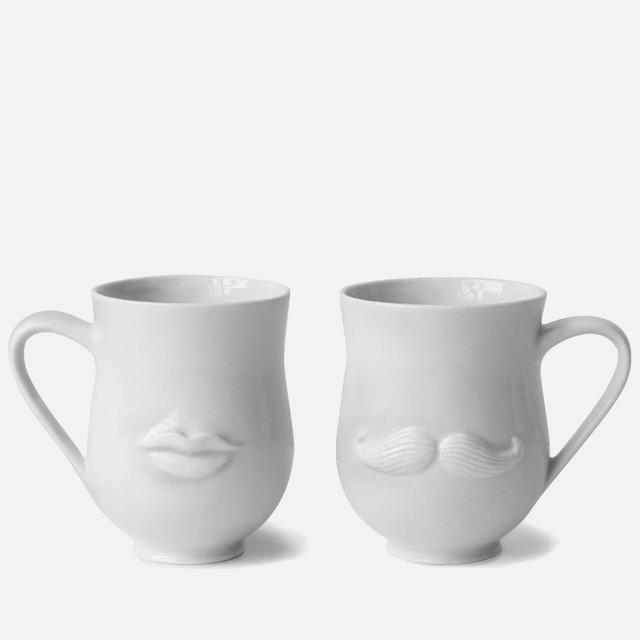 Jonathan Adler Mr & Mrs Muse Reversible Mug White on Productcaster.