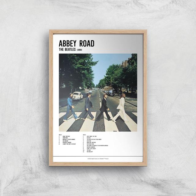 Abbey Road Collection Abbey Road Track List Giclee Art Print - A2 - Wooden Frame on Productcaster.