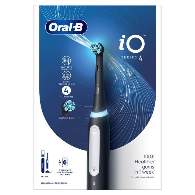 Oral-B iO4 Matte Black Electric Toothbrush with Travel Case - Toothbrush on Productcaster.