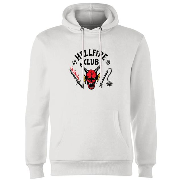 Stranger Things Hellfire Club Hoodie - White - L on Productcaster.