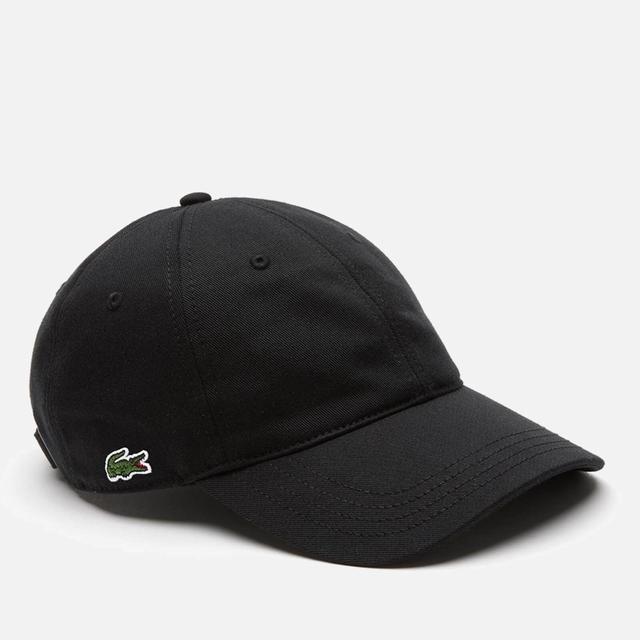 Lacoste Logo Cotton-Twill Baseball Cap Black One Size on Productcaster.