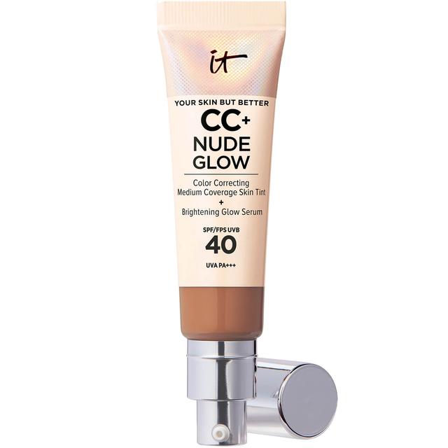 IT Cosmetics CC+ and Nude Glow Lightweight Foundation and Glow Serum with SPF40 32ml (Various Shades) - Rich Honey on Productcaster.