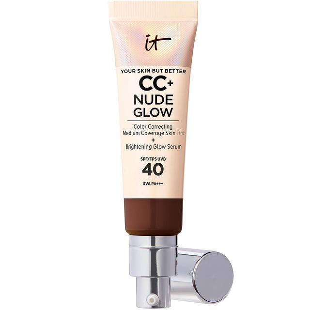 IT Cosmetics CC+ and Nude Glow Lightweight Foundation and Glow Serum with SPF40 32ml (Various Shades) - Deep Bronze on Productcaster.