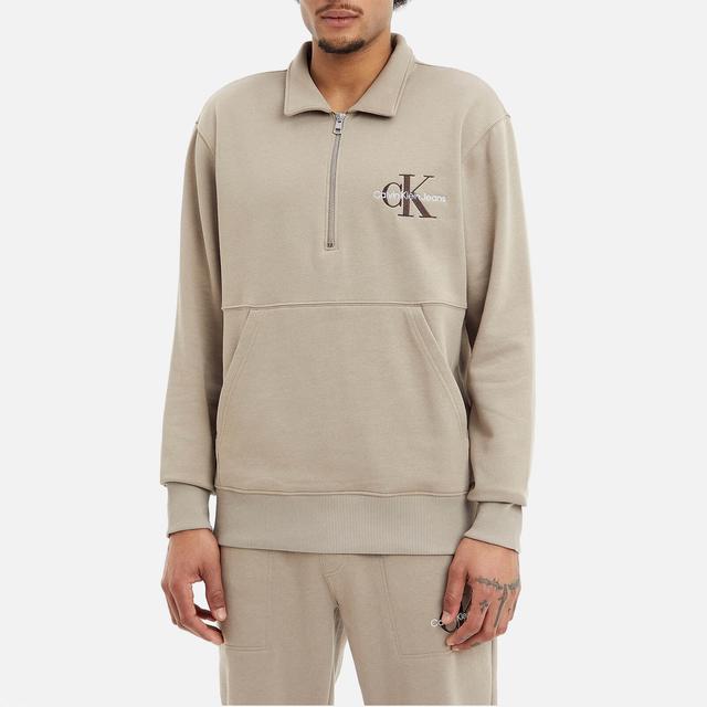 Calvin Klein Jeans Quarter Zip Organic Cotton-Blend Sweatshirt - M on Productcaster.