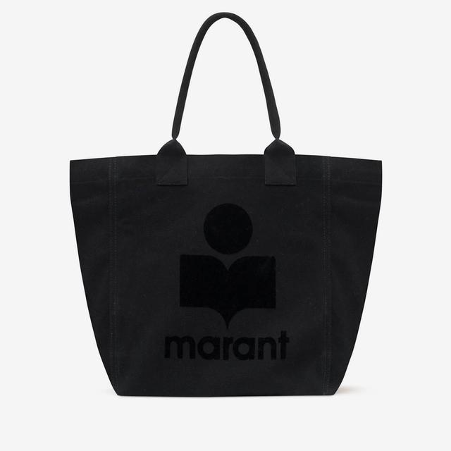 Isabel Marant Yenky Cotton-Canvas Tote Bag Black on Productcaster.