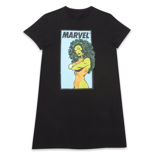 Marvel She Hulk Power Pose Women's T-Shirt Dress - Black - M - Schwarz on Productcaster.