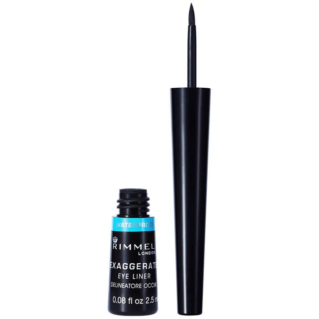 Rimmel London Exaggerate Waterproof Liquid Eyeliner – 01 – Black, 2.5ml on Productcaster.