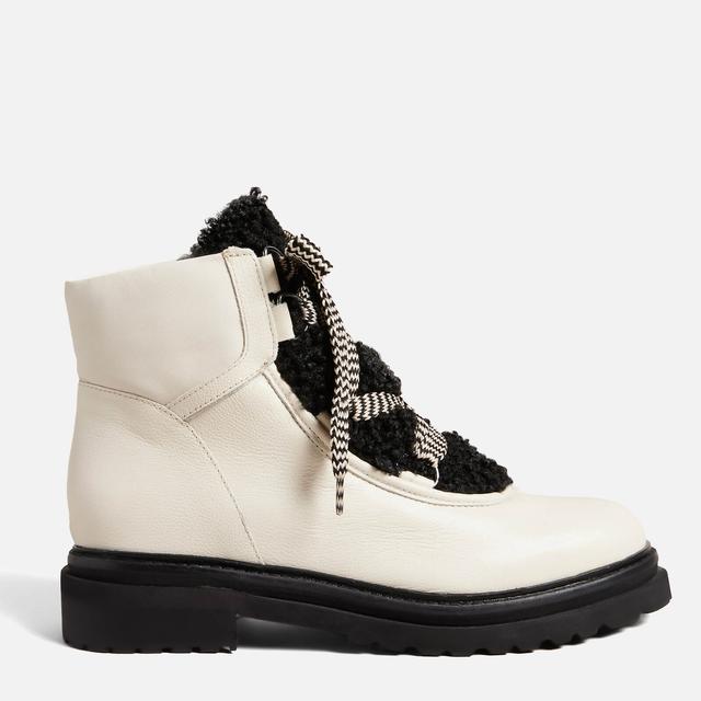 Ted Baker Mosie Leather and Faux Shearling-Blend Boots - UK 7 on Productcaster.