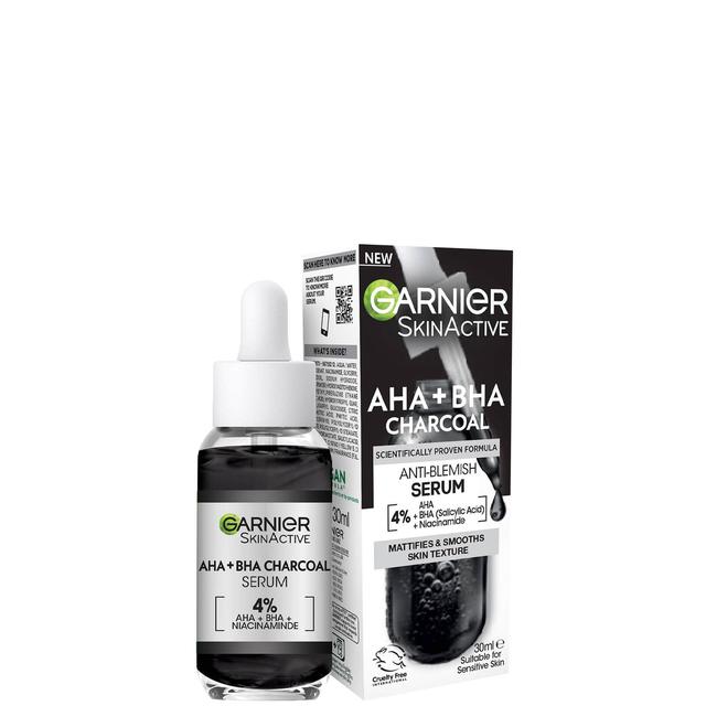 Garnier Skinactive 4% AHA BHA and Niacinamide Charcoal Serum, Resurface and Smooth Skin Texture 30ml on Productcaster.