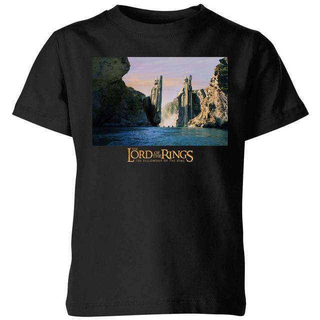 Lord Of The Rings Argonath Kids' T-Shirt - Black - 5-6 Jahre - Schwarz on Productcaster.