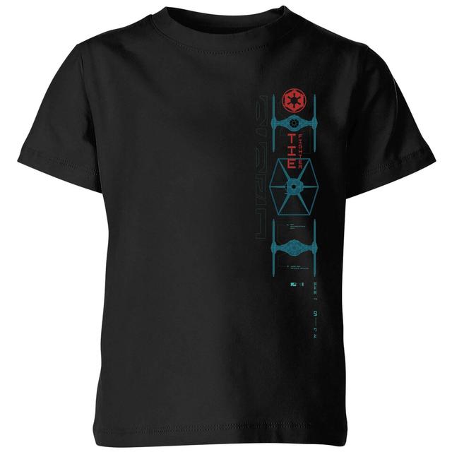 Star Wars Andor Tie Fighter Strip Kids' T-Shirt - Black - 7-8 años - Negro on Productcaster.