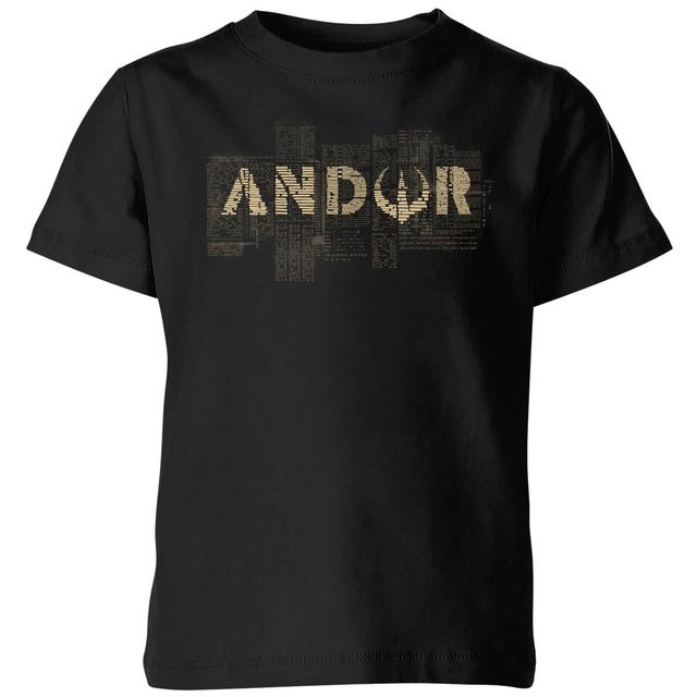 Star Wars Andor Distress Tread Logo Kids' T-Shirt - Black - 11-12 år - Svart on Productcaster.