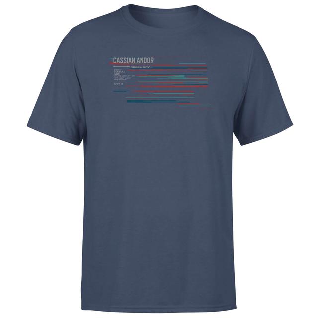 Star Wars Andor Cassian Spy Lines Unisex T-Shirt - Navy - M - Navy on Productcaster.