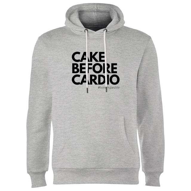 Cake Before Cardio Hoodie - Grey - XXL - Grey on Productcaster.