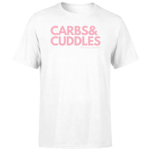 Carbs & Cuddles Living My Best Life Men's T-Shirt - White - S - Weiß on Productcaster.