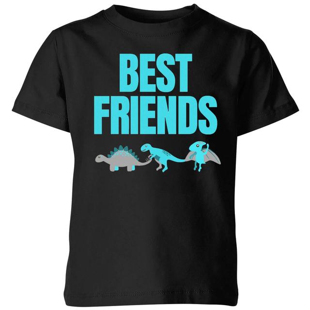 Best Friends Blue Dinosaurs Big And Beautiful Kids' T-Shirt - Black - 9-10 Jahre - Schwarz on Productcaster.