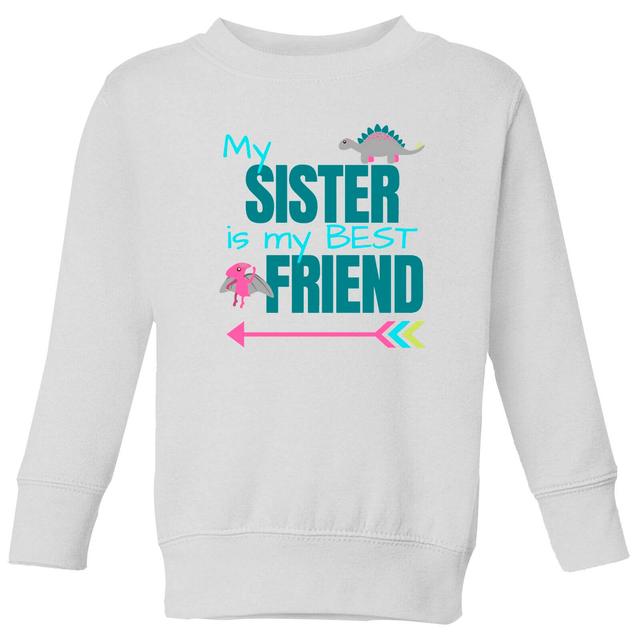 Sister Best Friend Big And Beautiful Kids' Sweatshirt - White - 7-8 Jahre - Weiß on Productcaster.