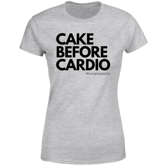 Cake Before Cardio Women's T-Shirt - Grey - M - Grey on Productcaster.