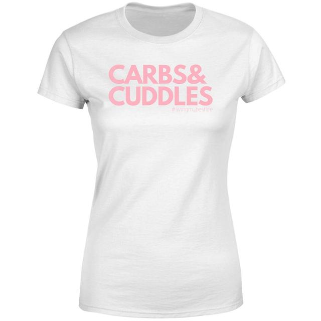 Carbs & Cuddles Living My Best Life Women's T-Shirt - White - XS - Weiß on Productcaster.