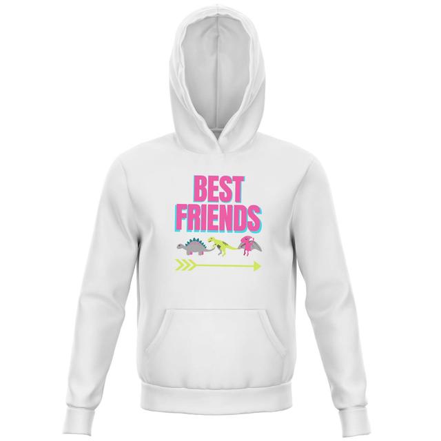 Best Friends Pink Big And Beautiful Kids' Hoodie - White - 7-8 Jahre - Weiß on Productcaster.