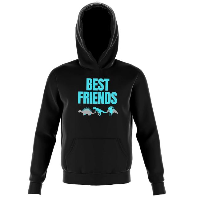 Best Friends Blue Dinosaurs Big And Beautiful Kids' Hoodie - Black - 11-12 Jahre - Schwarz on Productcaster.