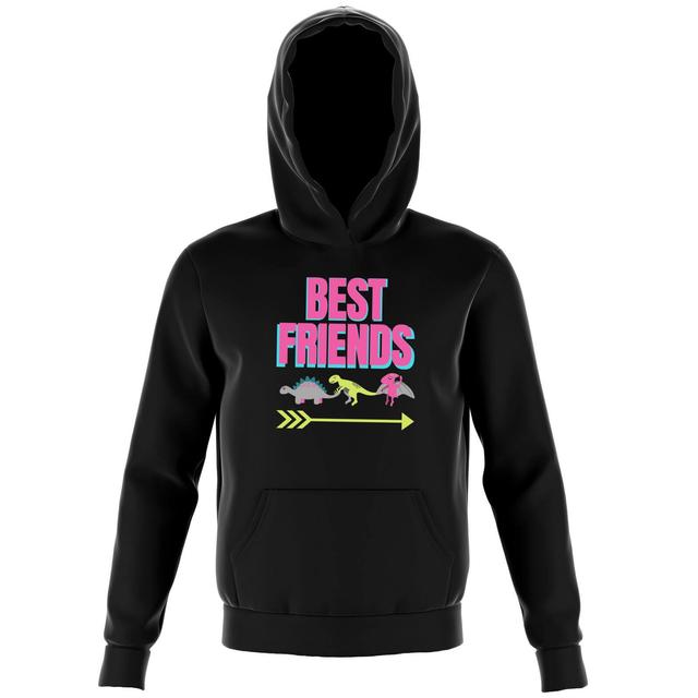 Best Friends Pink Dinosaurs Big And Beautiful Kids' Hoodie - Black - 5-6 Jahre - Schwarz on Productcaster.