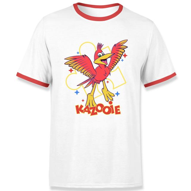 RARE Brand Kazooie Unisex Ringer T-Shirt - White/Red - XXL - White/Red on Productcaster.